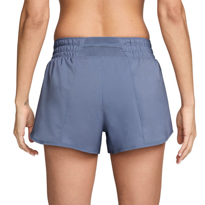 Nike Womens Df One Mr 3In Bl Shorts in Blue Color
