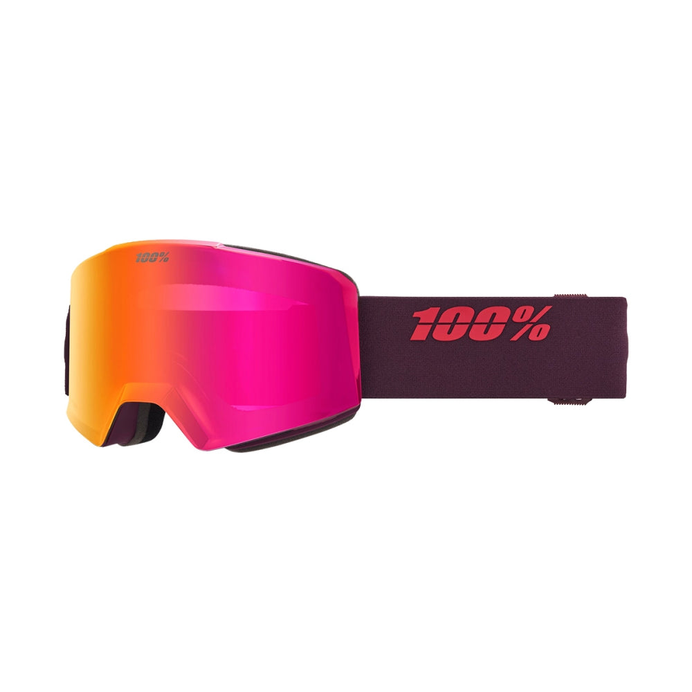 100% Unisex Norg Skiing & Snowboarding Goggles in Red Color