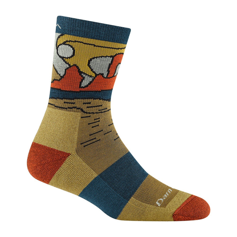 Darn Tough Vermont Womens L Celeste Midweight Crew Socks in Multi Color