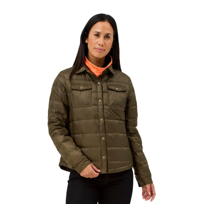 Krimson Klover Womens Annie Shacket Snow Midlayer in Green Color