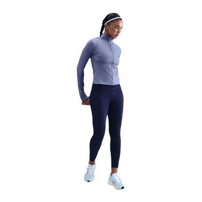 Nike Womens Df Fz Running Mid Laye Running Jackets in Blue Color