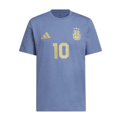 Adidas Mens Wc26 Messi Arg Ss Fan Apparel in Blue Color