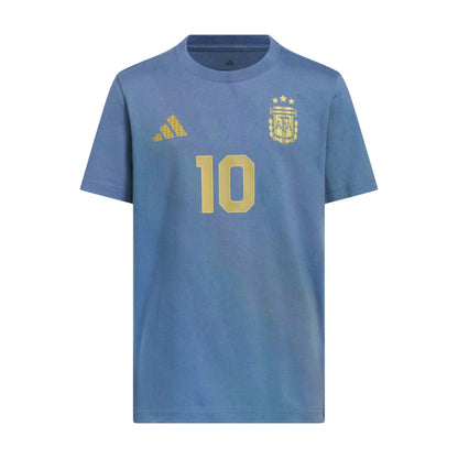 Adidas Kids Wc26 Arg Messi Ss Fan Apparel in Blue Color