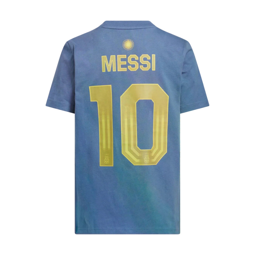 Adidas Kids Wc26 Arg Messi Ss Fan Apparel in Blue Color