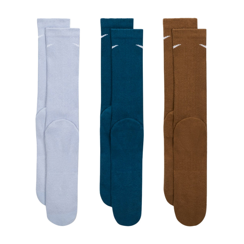 Nike Unisex 3Pk Dri-FIT Cushion Crew Socks in Multi Color