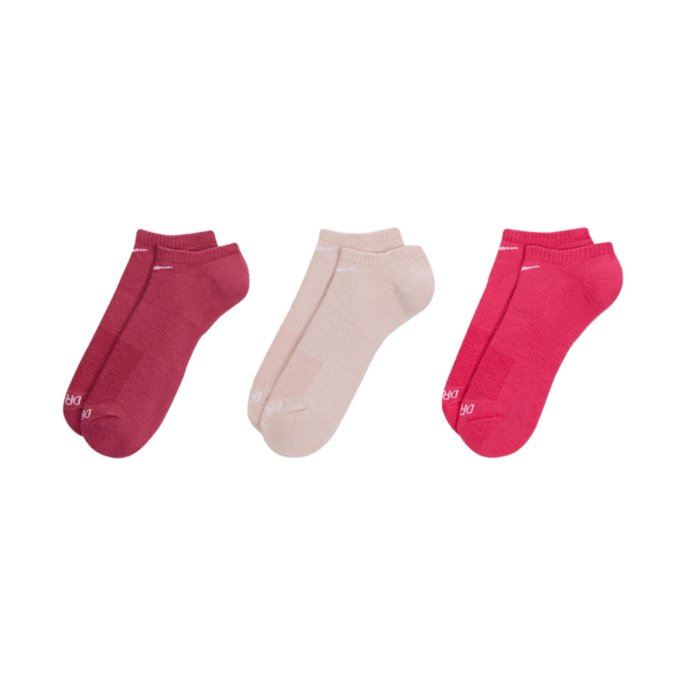 Nike Unisex 3Pk Dri-FIT Cushion No Sh Socks in Multi Color