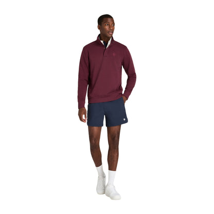Wilson Mens Tennis Club 1/2 Zip Mo Pullover in Blue Color