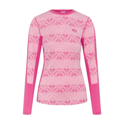 Kari Traa Womens Anna L/S Crew Top Baselayers in Pink Color
