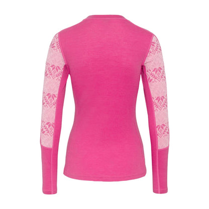 Kari Traa Womens Anna L/S Crew Top Baselayers in Pink Color