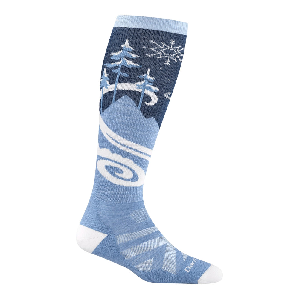 Darn Tough Vermont Womens Swirlwind Lightweight Socks in Blue Color