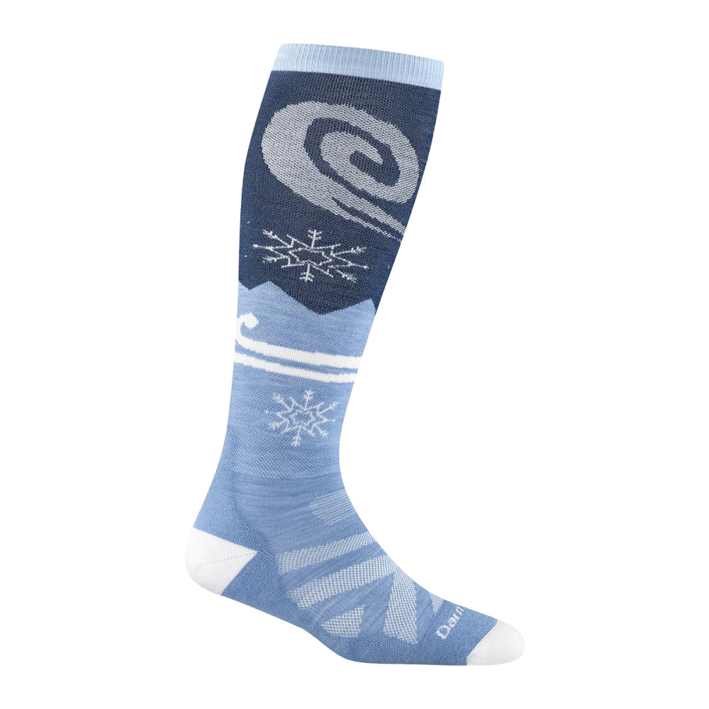 Darn Tough Vermont Womens Swirlwind Lightweight Socks in Blue Color