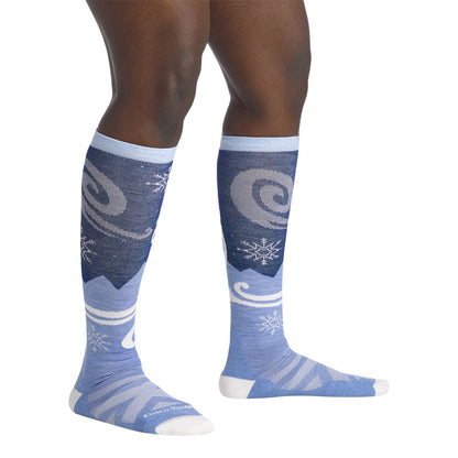 Darn Tough Vermont Womens Swirlwind Lightweight Socks in Blue Color