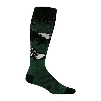 Darn Tough Vermont Mens Cold Smoke Lightweigh Socks in Green Color