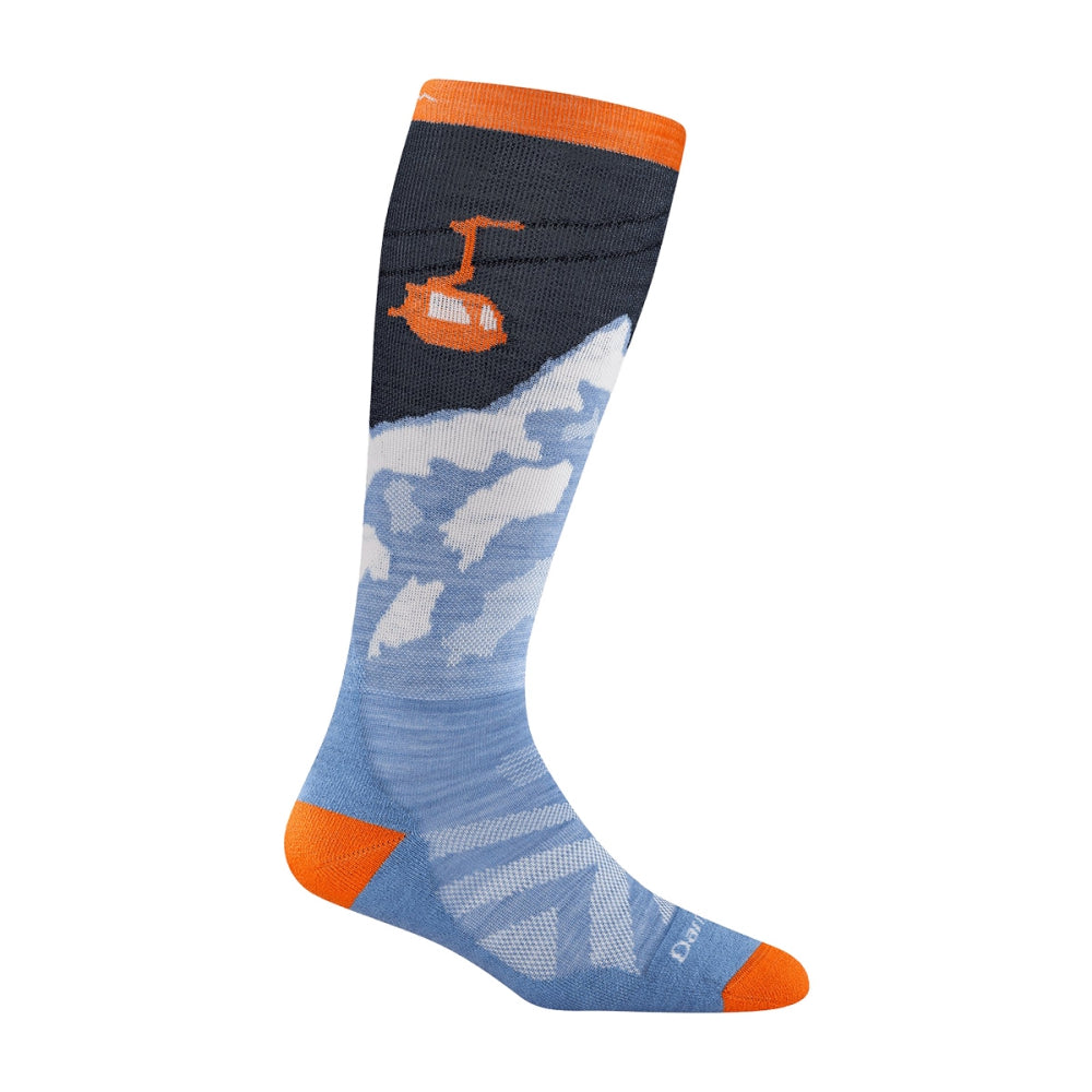 Darn Tough Vermont Kids Yth Little Yeti Sock in Blue Color