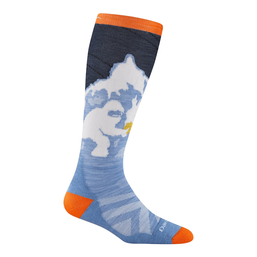 Darn Tough Vermont Kids Yth Little Yeti Sock in Blue Color