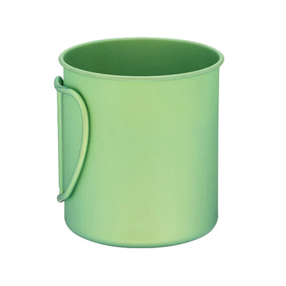 Snow Peak Ti Single Wall 450 Mug Camp Cooking in Green Color