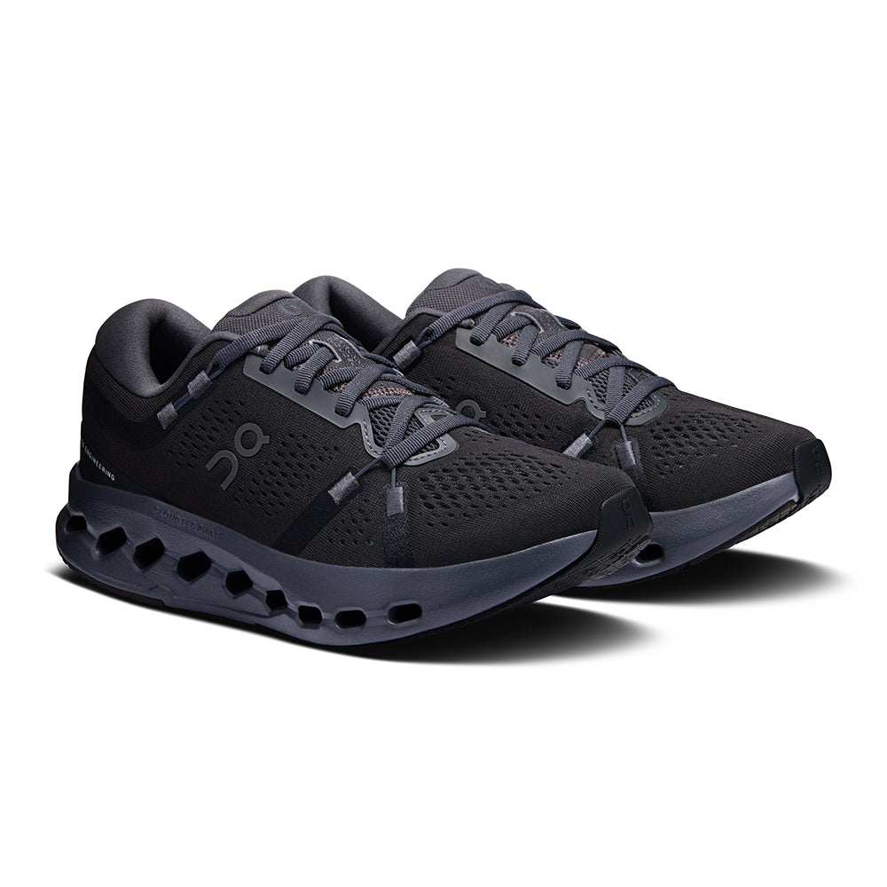 On Womens Cloudsurfer 2 Running Shoes in Black Color