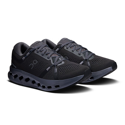On Womens Cloudsurfer 2 Running Shoes in Black Color