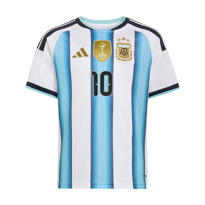 Adidas Kids Argentina Messi home Jrsy Fan Apparel in White Color