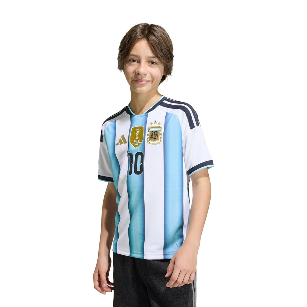 Adidas Kids Argentina Messi home Jrsy Fan Apparel in White Color