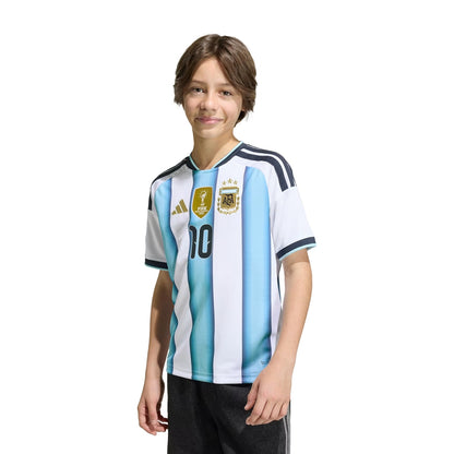 Adidas Kids Argentina Messi home Jrsy Fan Apparel in White Color
