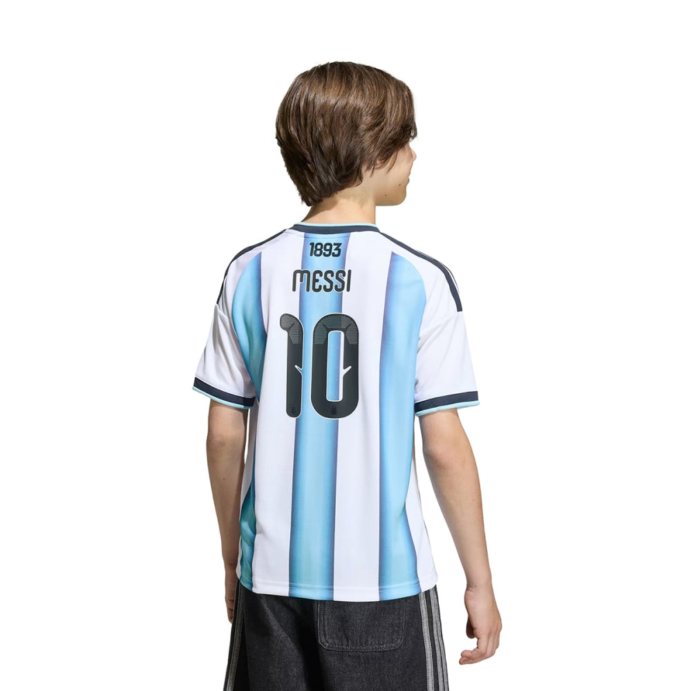 Adidas Kids Argentina Messi home Jrsy Fan Apparel in White Color