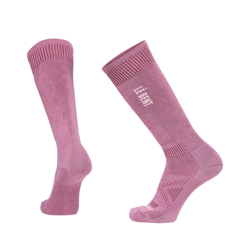 Le Bent Unisex Targeted Cushion Snow So Socks in Pink Color