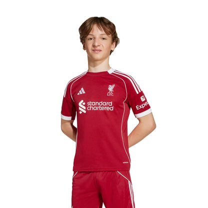 Adidas Kids Liverpool Fc home Rep Jrsy Fan Apparel in Red Color