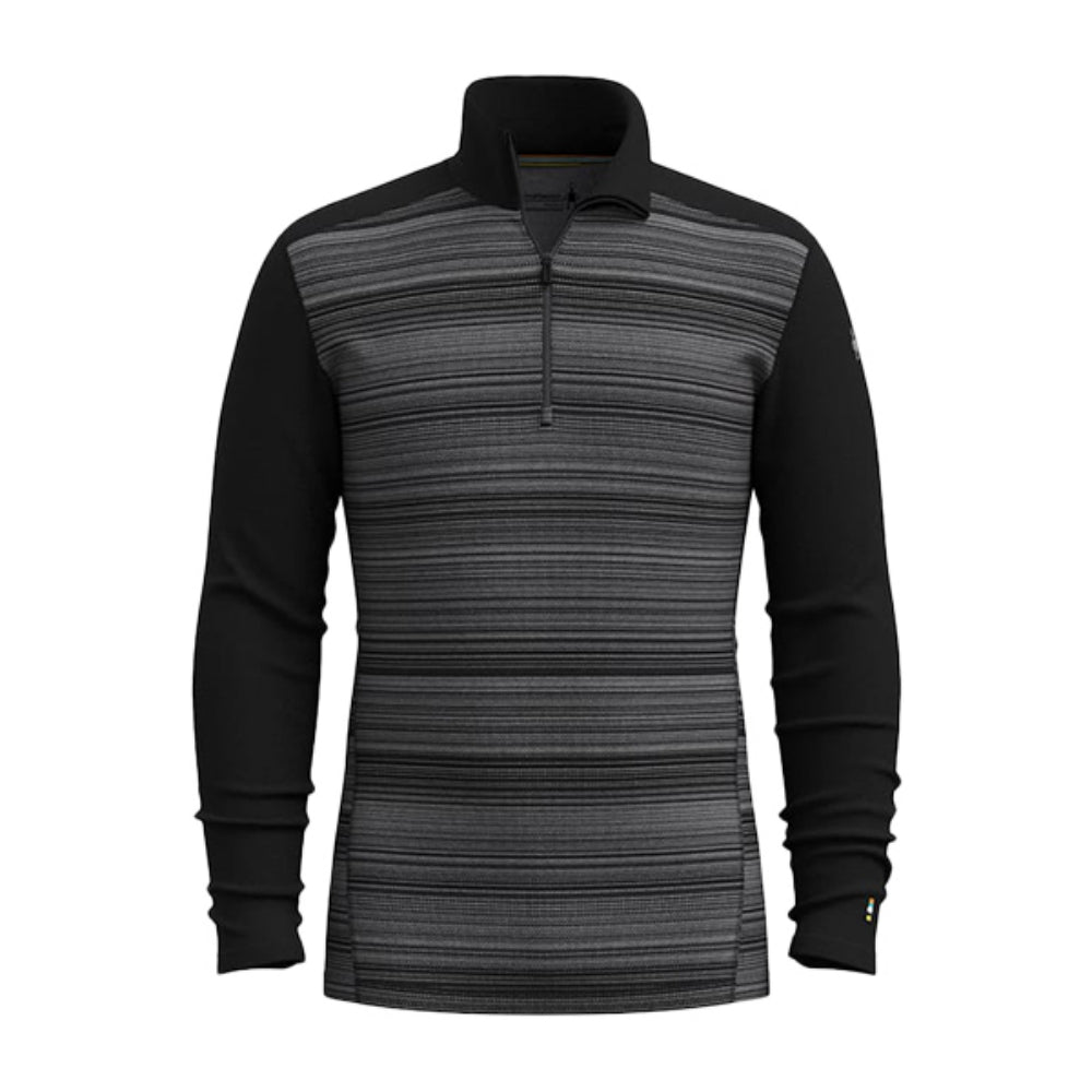 Smartwool Mens Classic Merino 1/4 Zi Baselayers in Black Color