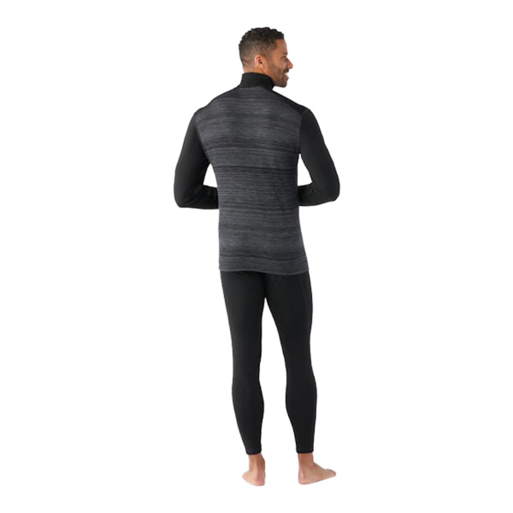 Smartwool Mens Classic Merino 1/4 Zi Baselayers in Black Color