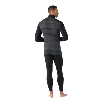 Smartwool Mens Classic Merino 1/4 Zi Baselayers in Black Color