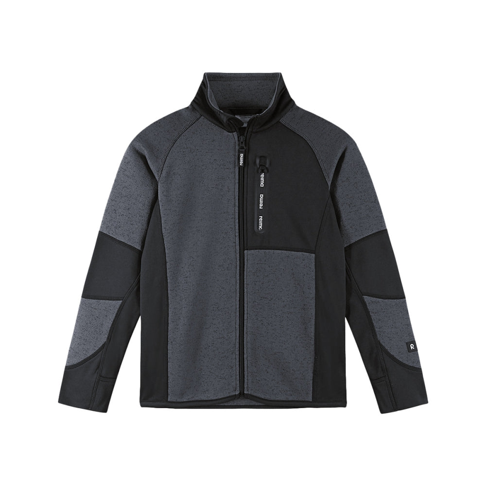 Reima Kids Liukuen Fllece Zipup Boy Midlayer in Black Color