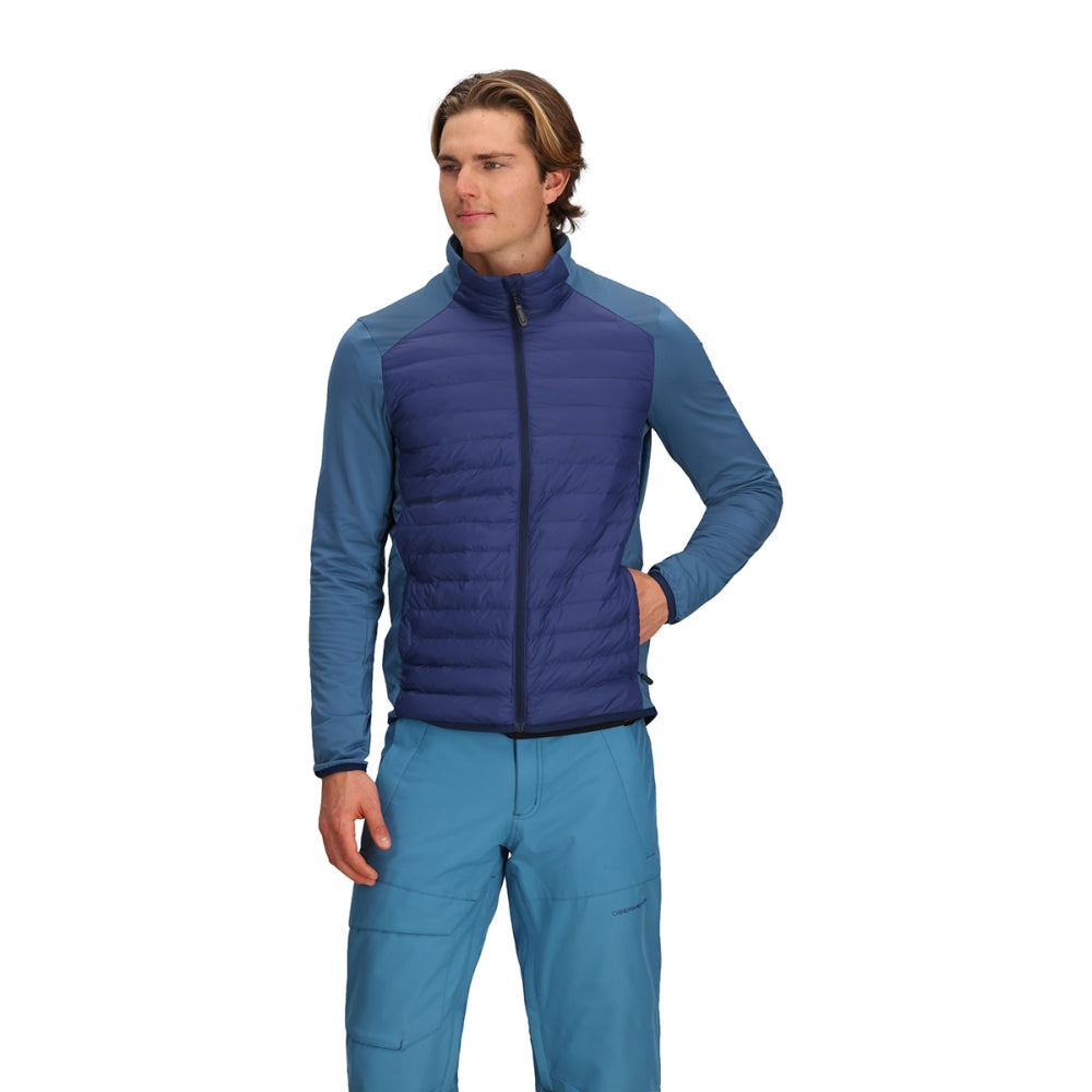 Obermeyer Mens Oly Hybrid Midlayer in Blue Color