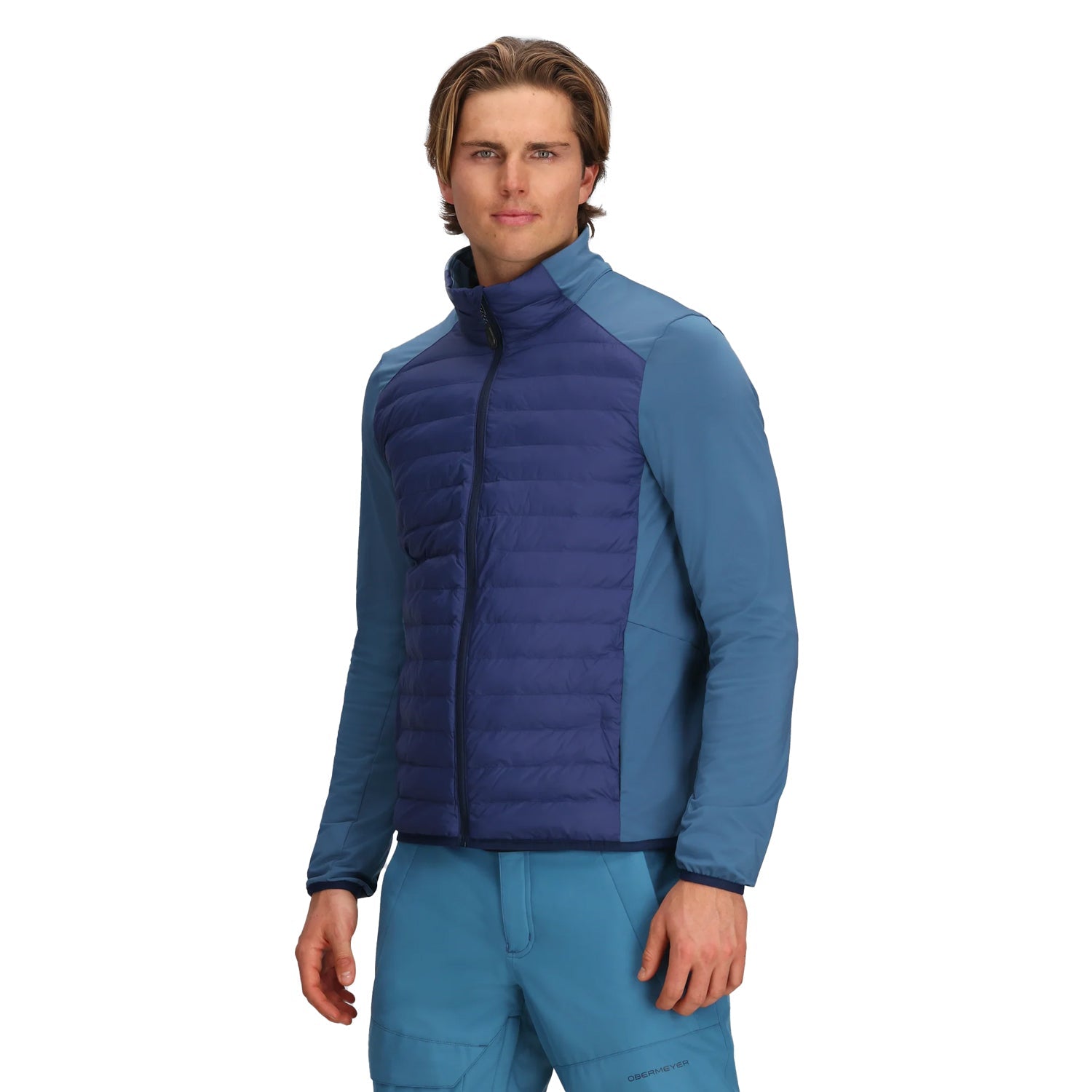Obermeyer Mens Oly Hybrid Midlayer in Blue Color