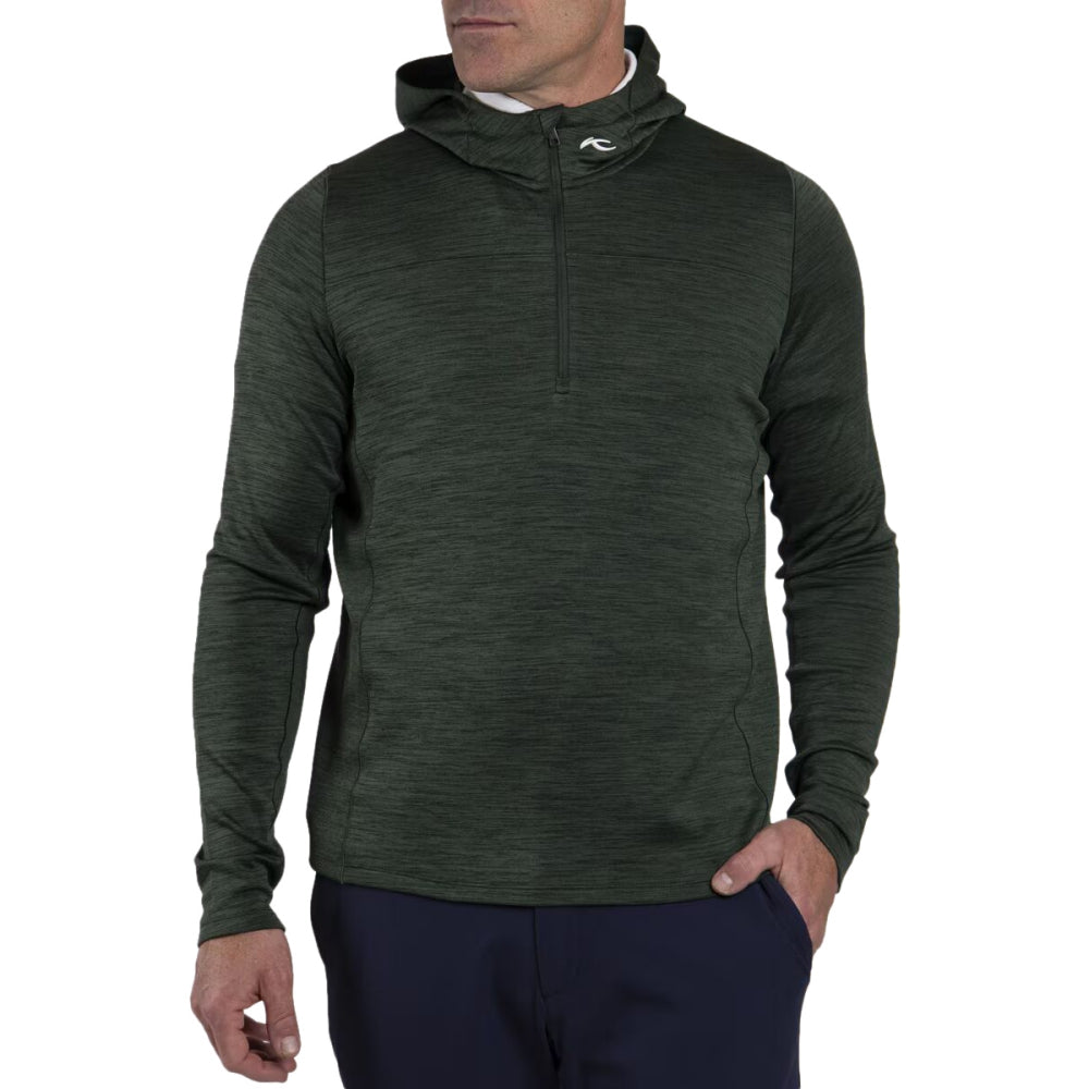 Kjus Mens Liam Hooded 1/2 Zip Jackets in Yellow Color