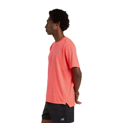 New Balance Mens Athletics Tshirt Tops in Red Color