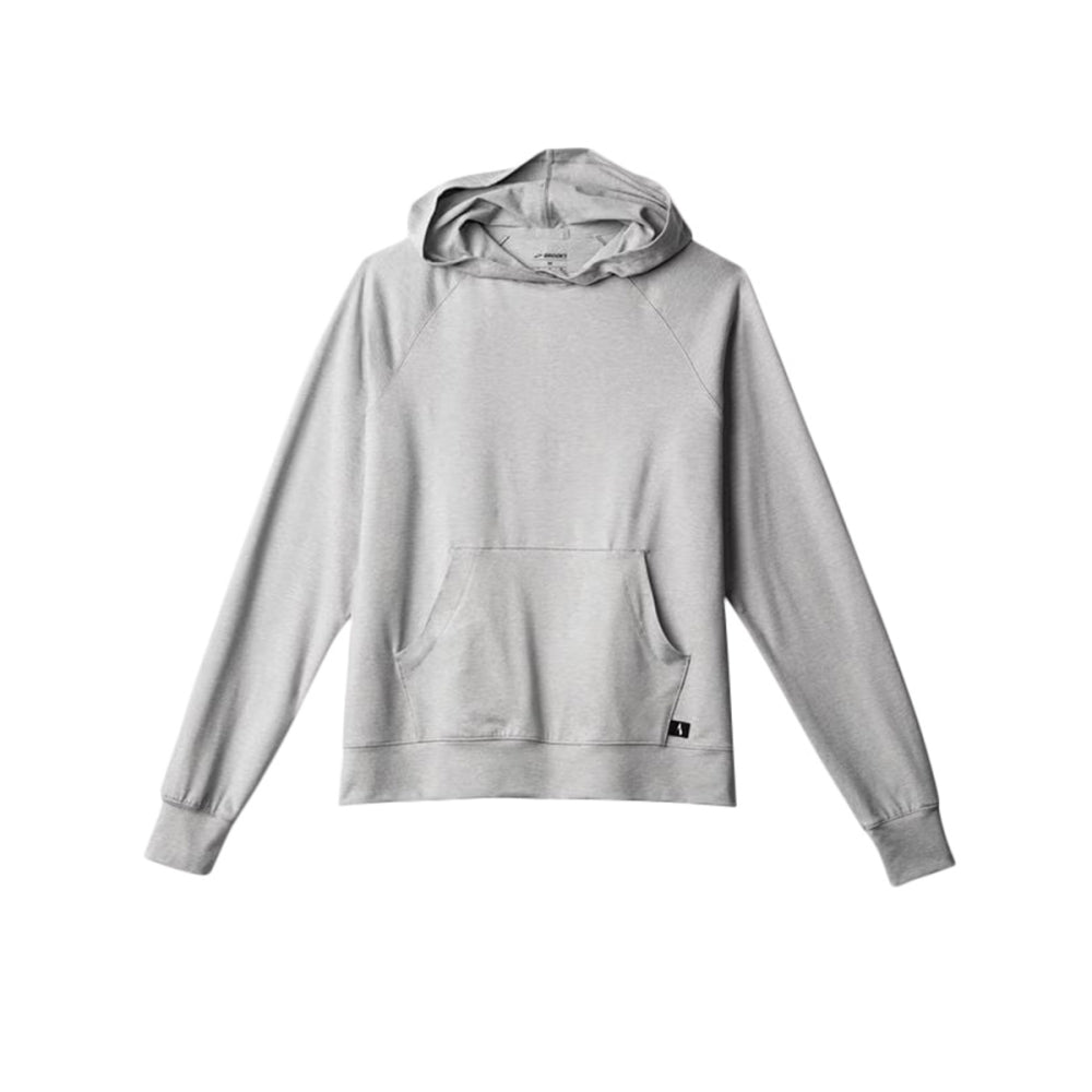 Brooks Womens Luxe Hoodie Tops in Grey Color