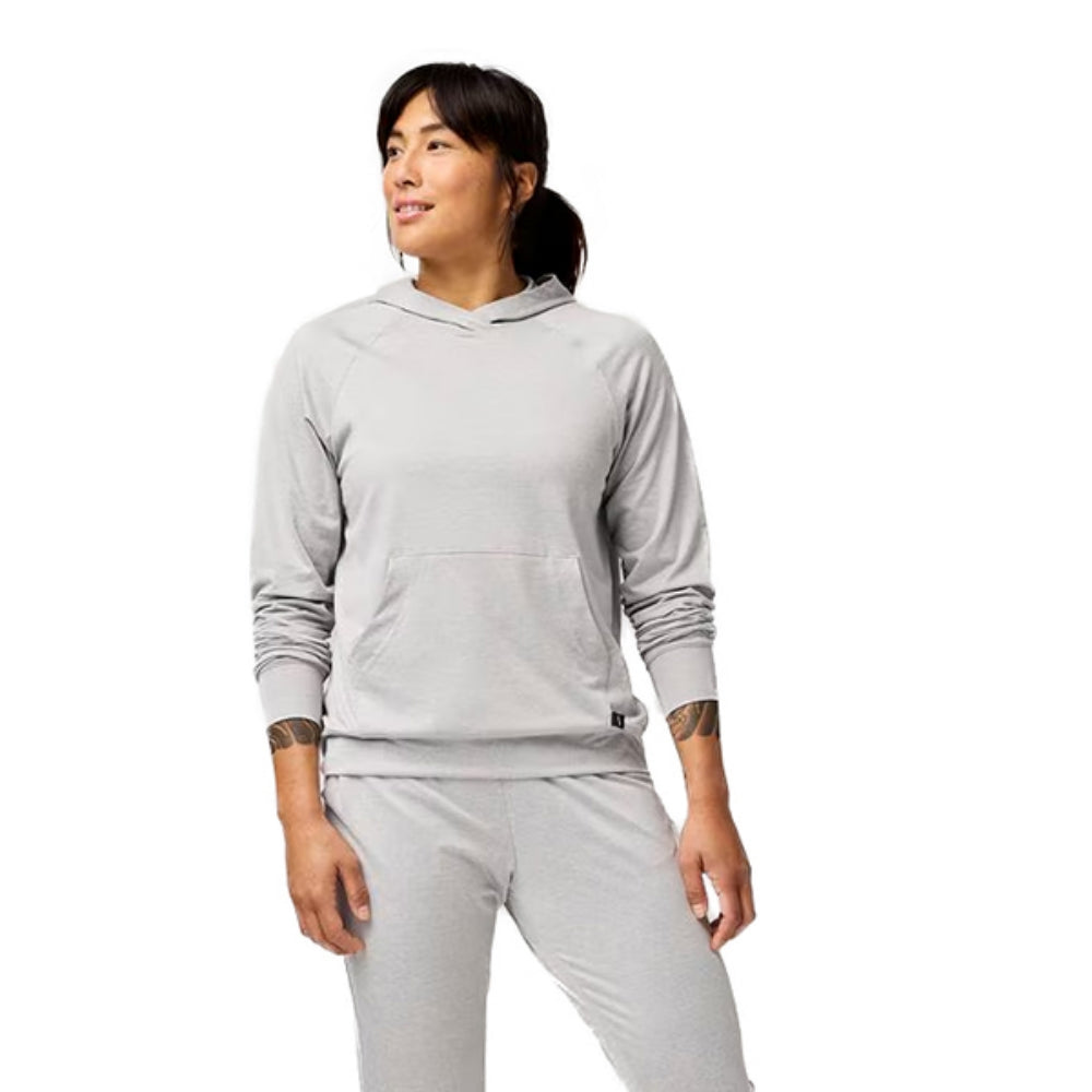 Brooks Womens Luxe Hoodie Tops in Grey Color