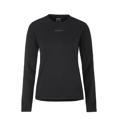 Craft Womens Adv Ess Ls Tee 2 Tops in Black Color