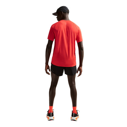 Nike Mens Stride Df Adv short sleeve Tops in Red Color