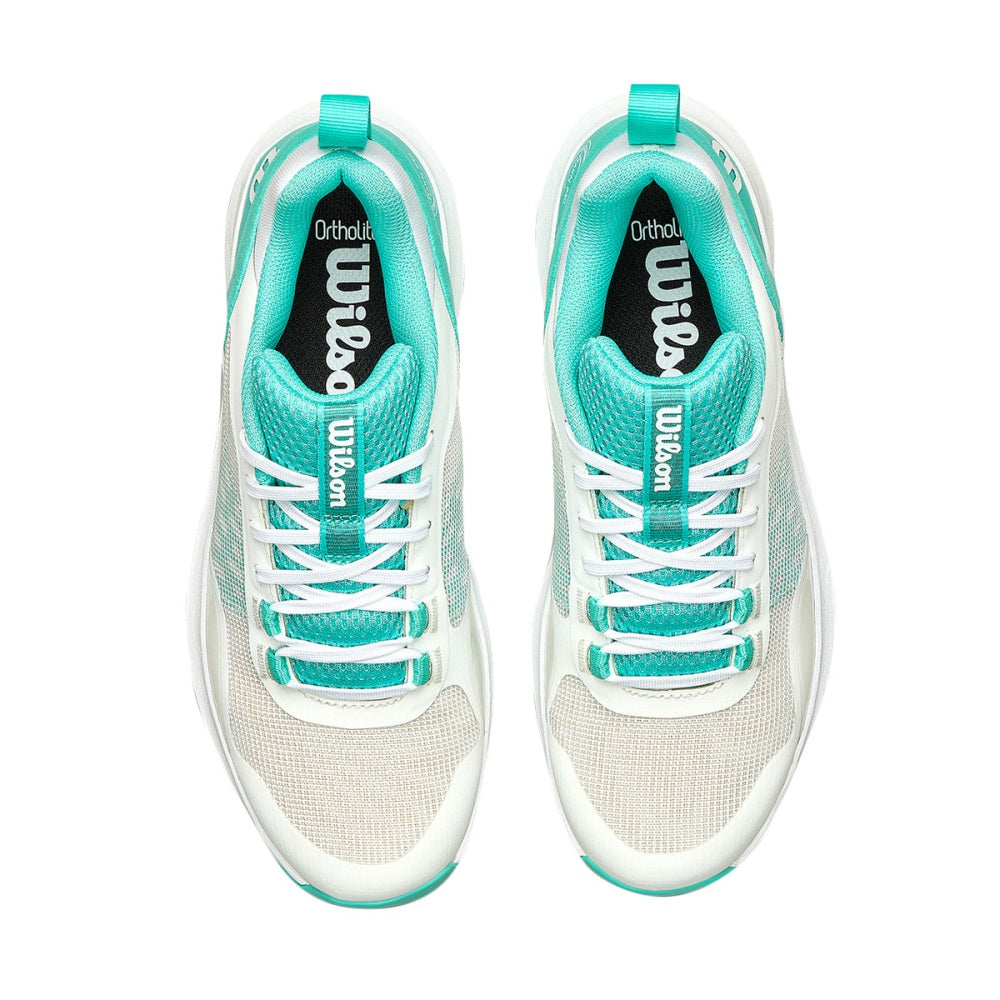 Wilson Womens Hurakn Pro Tennis Shoes in White Color