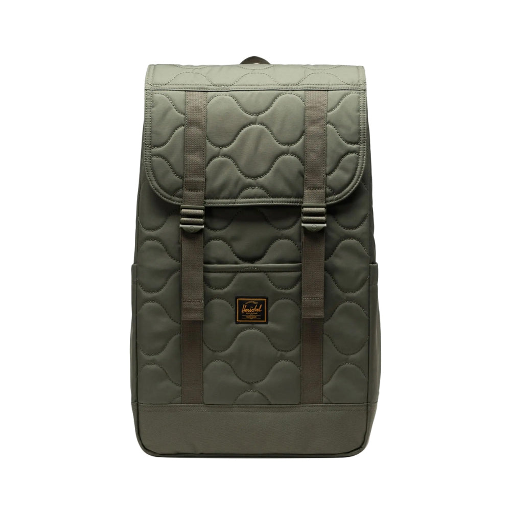 Herschel Retreat Quilted Capsule Bags in Green Color