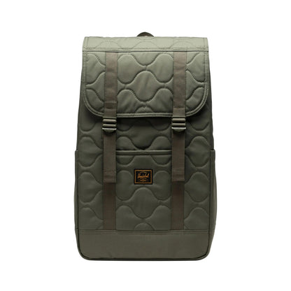 Herschel Retreat Quilted Capsule Bags in Green Color