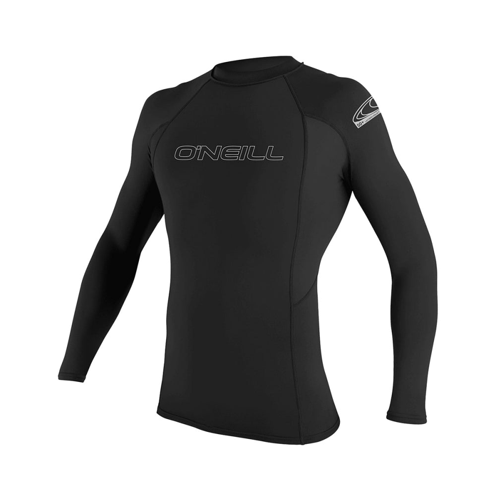O'Neill Mens Skins L/S Crew Swimsuits in Black Color