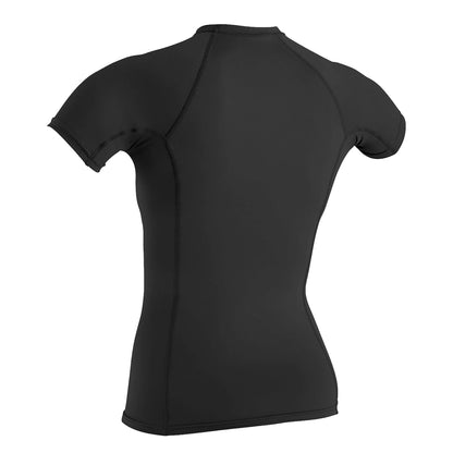 O'Neill Womens Wmn Basic UPF 50+ S/S Swimsuits in Black Color