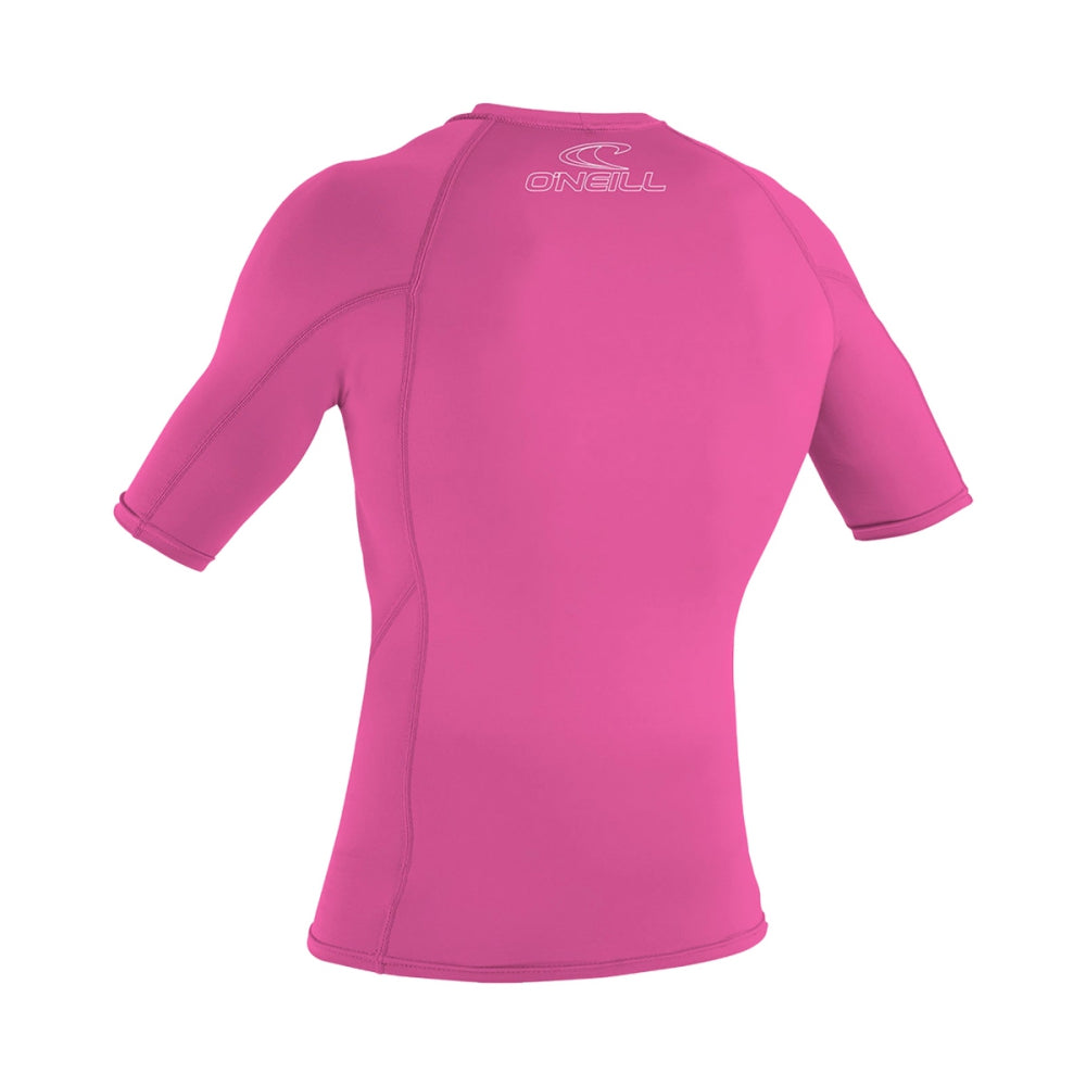 O'Neill Kids Yth Skins S/S Crew Swimsuits in Pink Color