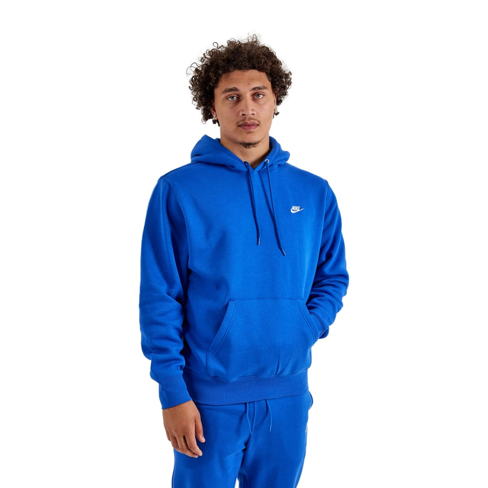 Nike Mens Club Pull Over Fleece Pullover in Blue Color