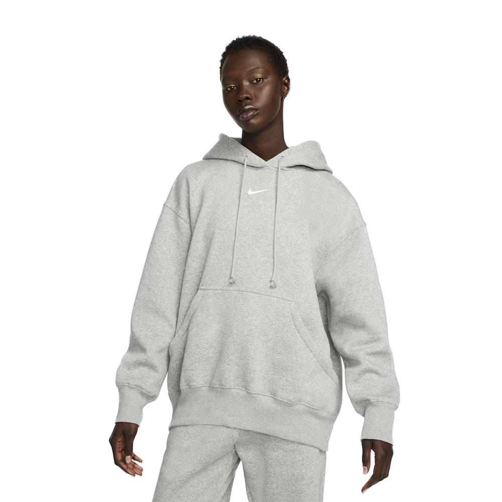 Nike Womens Oversized pullover Hoodie Ph Tops in Grey Color