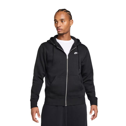 Nike Mens Fz Fleece Club Hoodie Running Jackets in Black Color