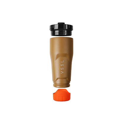 Vssl Rift Tumbler 16Oz Water Bottles in Brown Color